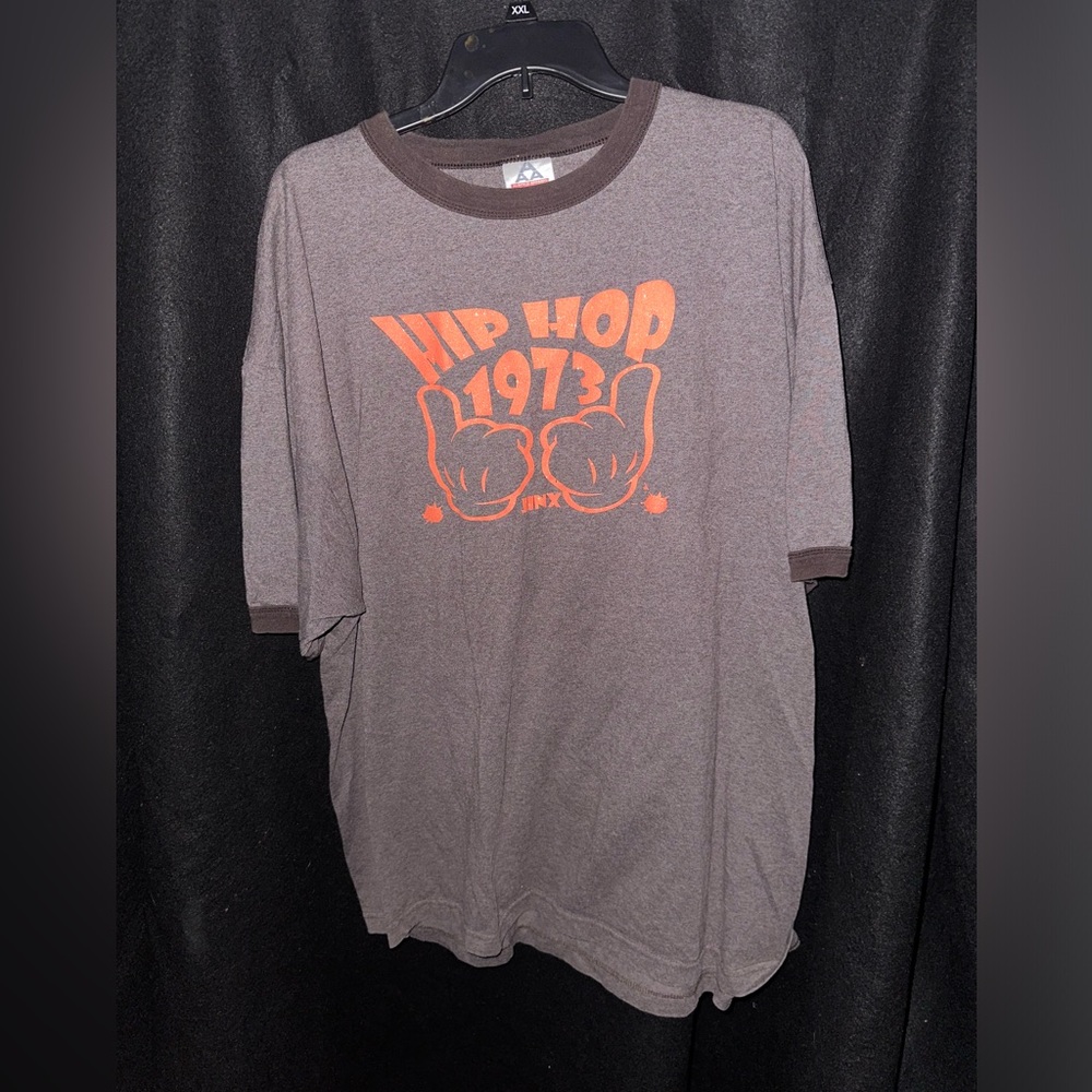 Hip Hop 1973 T-Shirt Gray with Peach colored lettering 3XL